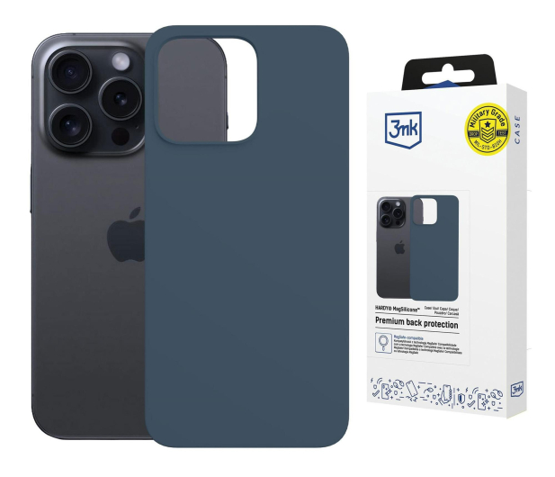 3mk Hardy MagSilicone Royal Blue do iPhone 15 Pro Max - 1344437 - zdjęcie